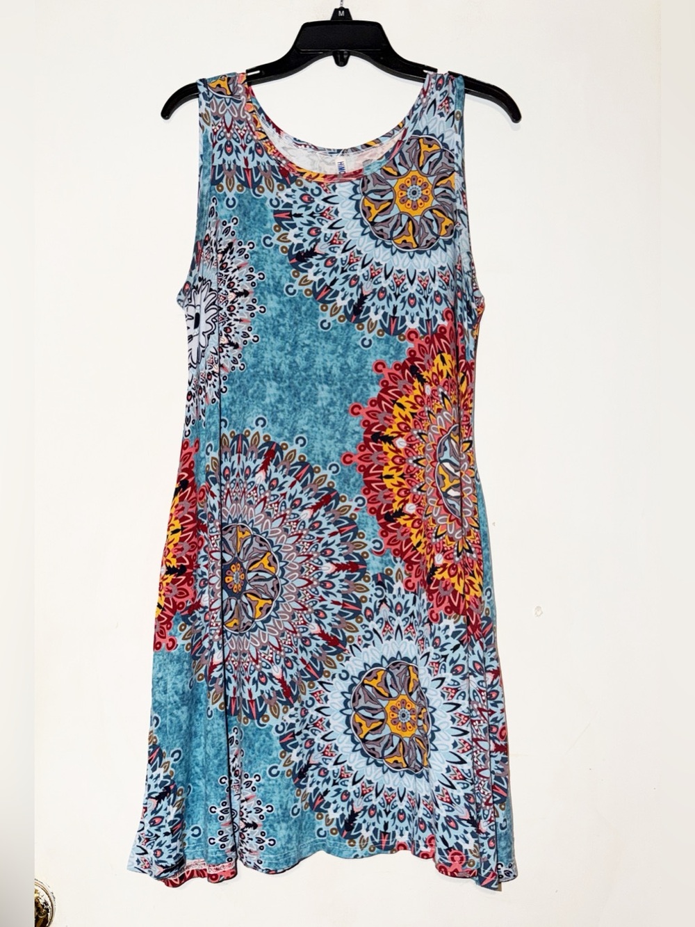 Stretchy Boho Style Tank Dress SZ L NWOT